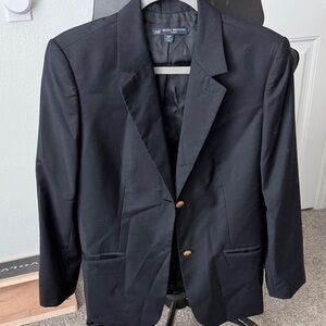 Brooks Brothers Classic Black Blazer with Gold Accents